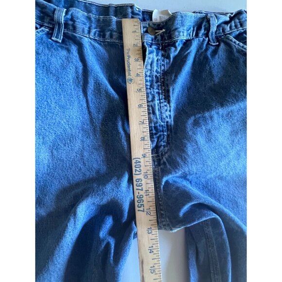 Carhartt Mens Blue Denim Work Jeans Size 38x30 Slight (paint) Stains Distress - Picture 10 of 12